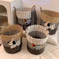 Dirty Laundry Basket, Clothes Storage Bin, Large Capacity Woven Basket for Organizing Clothes, Portable Laundry Storage Basket, Dirty Clothes Hamper