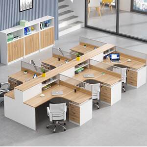
Staff office desk booth office desk chair combination furniture screen workstation four-person office desk