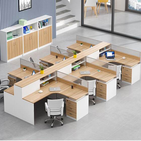 
Staff office desk booth office desk chair combination furniture screen workstation four-person office desk