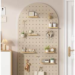 Solid wood hole board combination set wall hanging storage rack wall solid wood storage hanging board wooden hole board storage rack