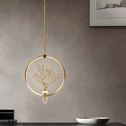 Light luxury bedroom bedside chandeliers new Chinese style minimalist high-end entrance hall light high-end branch designer art light