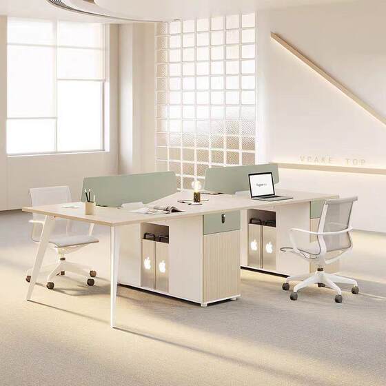 
Simple modern staff desk single two person four person screen work station employee card office furniture