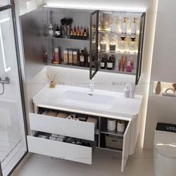 304 stainless steel bathroom cabinet combination ceramic basin bathroom face wash basin cabinet wash table
