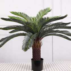 Cycad potted indoor decoration artificial green plants fake cycads hotel shopping mall plant ornaments fake iron trees green plants