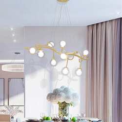 Postmodern light luxury chandelier, simple living room, creative art, restaurant, bedroom, designer branch, Nordic molecular lamps