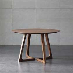 Nordic solid wood round table Japanese style original solid wood simple modern book dining table chair combination negotiation coffee round table homestay
