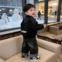 Boys' Trendy Workwear Jacket Coat Spring and Autumn 2026 New Stylish Children's Fashionable Short Baseball Jacket Top