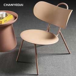 Nordic home dining chair medieval coffee shop shell chair designer iron art creative restaurant backrest chair