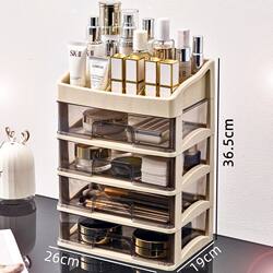 Cosmetics Storage Box, Transparent Drawer-Style, Light Luxury, Multi-Layer Desktop, Bedroom Dressing Table, Skin Care Product Storage Rack