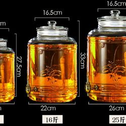 Sealed jar glass jam jar with lid food honey lemon jar small bottle large storage jar pickle jar