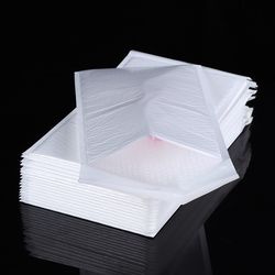 White pearlescent film bubble bag shockproof packaging bag clothing packaging express bag bubble bag bubble envelope bag customization