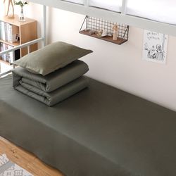 Military green quilt three-piece set of students military training bedding single dormitory bedding set quilt scout