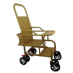 Bamboo Baby Stroller, Baby Bamboo and Rattan Summer Stroller, Imitation Rattan Chair Stroller, Lightweight Bamboo Stroller, Children's Stroller