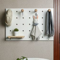 Wooden hole board without punching home wall dormitory bedroom C room wall storage rack shelf wall hanging storage rack partition