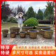 Extra large thickened resin flower pot round gardening courtyard tree planting large diameter durable flower pot breeding pot balcony