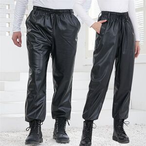 
Leather pants men's loose e waterproof and oil-proof single style work clothes labor protection work wear thickened riding windproof work pants