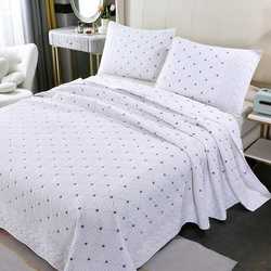 Supply new embroidery set, cotton lantern style three-color bed cover solid color set bedding