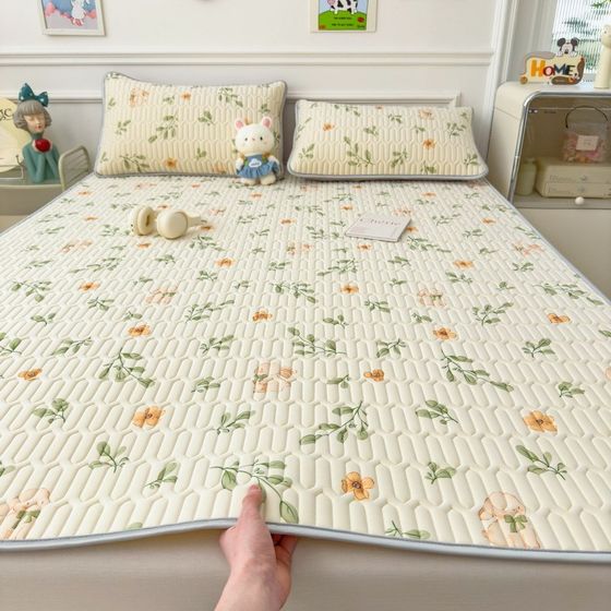 a类母婴级夏季乳胶凉席三件套床笠可水洗学生宿舍夏天.空调软席子