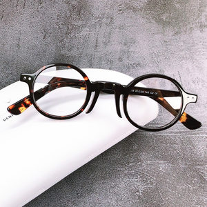 
Small round frame plate handmade glasses frame retro ultra-light glasses frame 98218