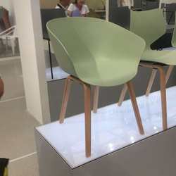 Nordic dining chair home desk backrest creative solid wood single modern minimalist restaurant coffee negotiation plastic chair