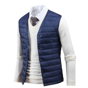 2024 new down cotton vest Men in autumn and winter, wearing inner and middle -aged elderly to keep the vest horses in the vest