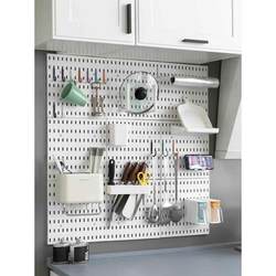 Kitchen perforated board wall dormitory desktop bathroom perforated board storage rack punched board shelf wall hanging storage shelf