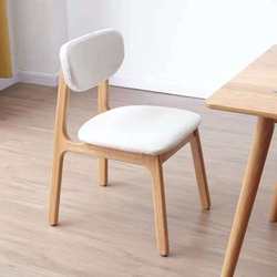 Nordic solid wood dining table and chair combination modern simple oak dining chair cafe home small apartment dining chair