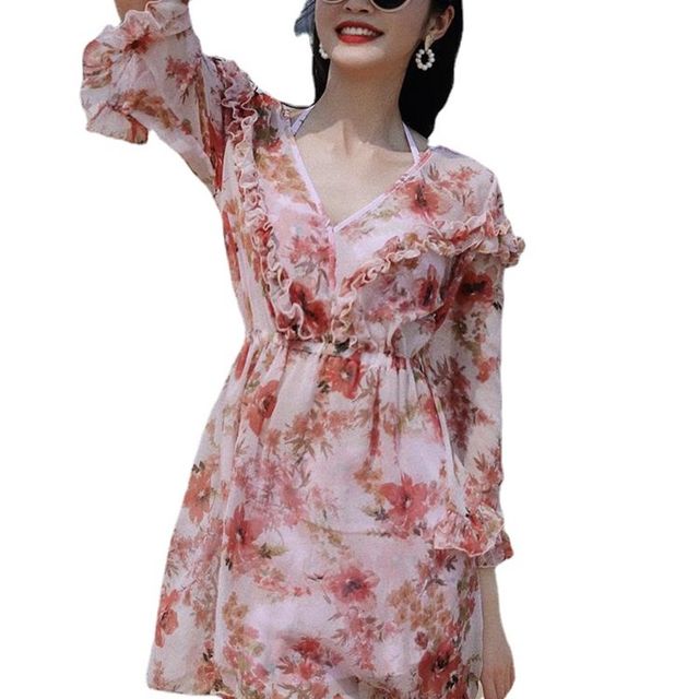 
Couple swimsuit ins style underwire push-up bikini three-piece cover-up skirt style women's swimwear men's beach pants