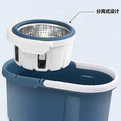 Pure cotton new hand-washable one-mop 2022 rotating mop wet and dry absorbent bucket set household lazy mop