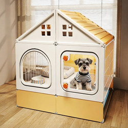 Dog Cage for Small Dogs, Indoor Use with Separate Toilet, One Bedroom, One Living Room, One Bathroom, Dog House, Puppy House