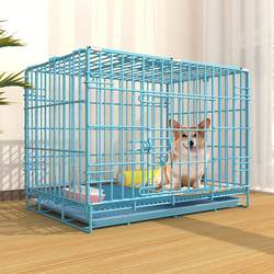 Cat Cage Reinforced for Small to Medium-Sized Dogs Indoor Dog House Bichon Teddy with Integrated Toilet Foldable Villa Dog House