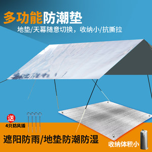 
Curtain function aluminum foil moisture-proof mat camping style folding wild mat outdoor punched place mat Tianduo mat