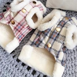 Tractionable dog clothes winter pet teddy puppy clothing small dog Bichon Pomeranian cat clothes autumn and winter