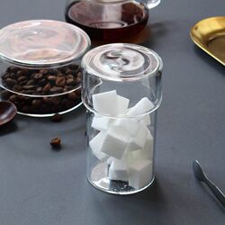 Transparent glass storage jar storage bottle scented tea storage container set coffee bean storage jar cosmetic bottle