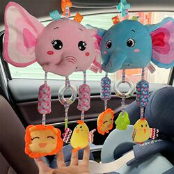 Newborn stroller pendant rattle stroller wind chime baby car soothing bed bell pendant safety seat toy