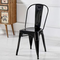 Industrial style iron chair, cafe leisure chair, metal bar chair, home backrest dining chair, milk tea shop iron chair
