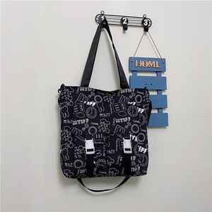 
Middle and high school students remedial class tote bag large capacity nylon cloth shoulder bag women's outdoor casual cross-body tote bag