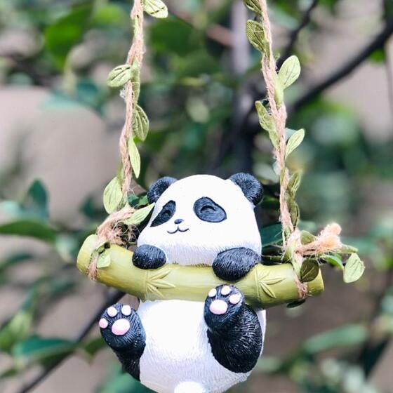 
Creative animal cartoon cute koala garden swing decoration pendant panda dog kitten hanging garden hanging ornaments