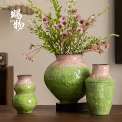 Jingdezhen Ceramic Vase, Retro Light Luxury, High-End French Pastoral Oil Painting Style Flower Arrangement, Entrance Hall and Living Room Decoration