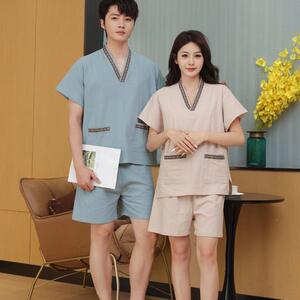 
Couple style pure cotton version of pedicure plus fattening bath net bath shop clothes sauna sweat steamer women's style men's high-end large size