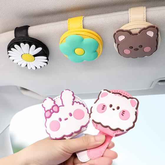 
Card storage cartoon car glasses frame clip car sun visor sunglasses car glasses clip cute