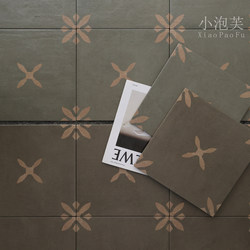 French Retro-Style Textured Mottled Floral Tiles for Bathroom, Guesthouse, Cafe, Balcony, Kitchen, and Restaurant