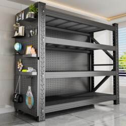 Warehouse Shelves with Multiple Layers, Super Strong Load-Bearing Capacity, Household Floor-Standing Storage Racks, Thickened Angle Steel Cargo Racks for Express Delivery and Supermarket Storage