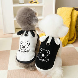Dog Clothes for Spring and Autumn, Thin Style, Anti-Shedding Clothing for Cats, Small Dogs, Teddy Vest with Leash Attachment