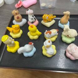 Jingdezhen Twelve Zodiac Rotating Ornaments, Bring Good Fortune, Cute and Healing, Desktop and Car Decoration, Stress-Relief Toy