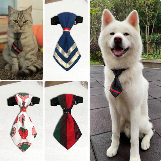 
Pet dog and cat gentleman matching accessories Shiba Inu tie mini British short scarf pet dog bow tie large dog tie
