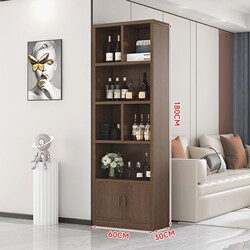 Wine Rack Solid Wood Bookcase Floor-Standing Storage Rack Multi-Layer Living Room Wall Cabinet Storage Cabinet Student Home Display Wine Cabinet