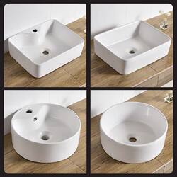 German Imported Square Countertop Basin Bathroom Washbasin Ceramic Nordic Art Basin Balcony Household Washbasin