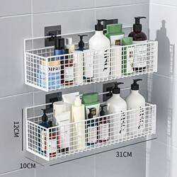 No-Drill Bathroom Shelf for Washbasin, Wall-Mounted Bathroom Organizer, Wall-Mounted Toilet Storage Rack
