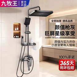 All-Copper Shower Head Set for Home Bathroom, Pressurized Shower Head, Shower Nozzle, Bathing, Showering, Bathroom Complete Set